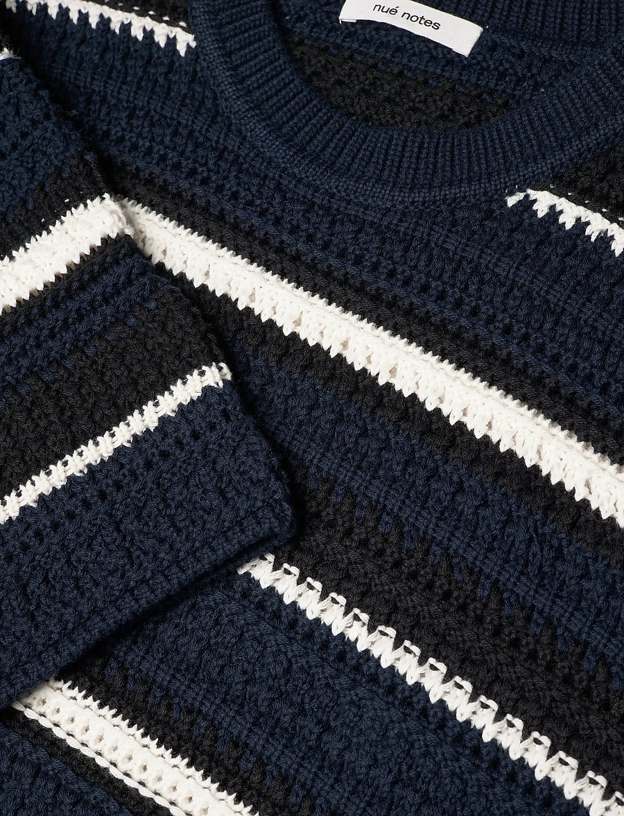 nué notes - Waymond Knit - pullover - 484 midnight stripe - 5