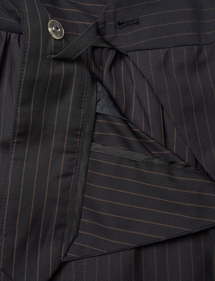 nué notes - Baltharzar Pant - raka byxor - 940 black caramel stripe - 5