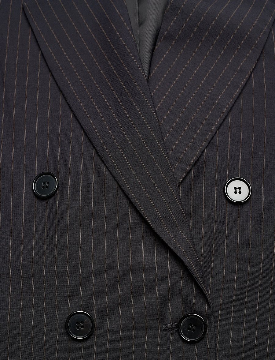nué notes - Belma Blazer - kaherealised pintsakud - 940 black caramel stripe - 2