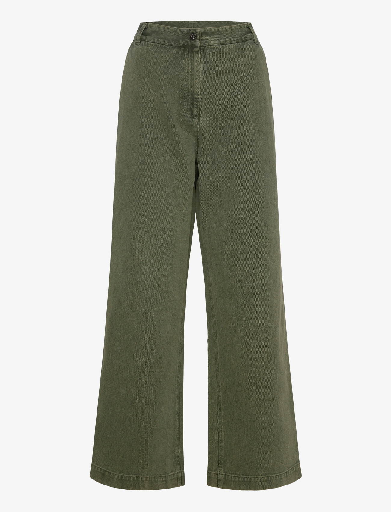 nué notes - Porter Pants - bukser med brede ben - 687 rifle green - 0