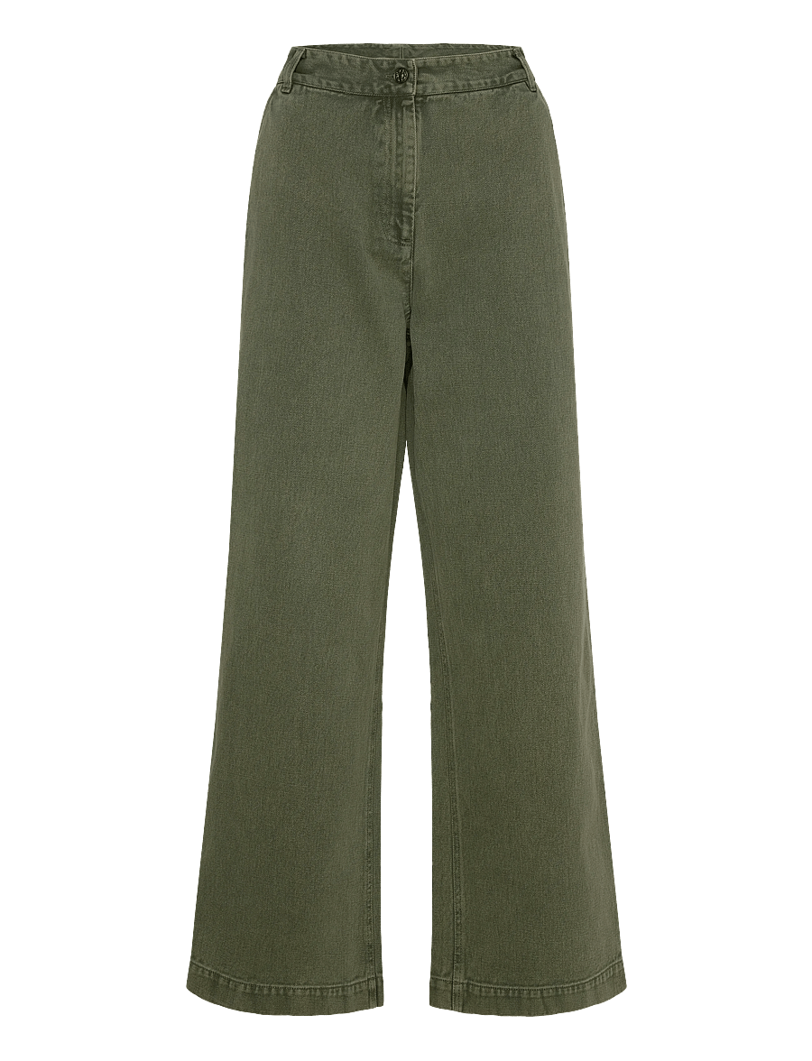 nué notes - Porter Pants - hosen mit weitem bein - 687 rifle green - 1