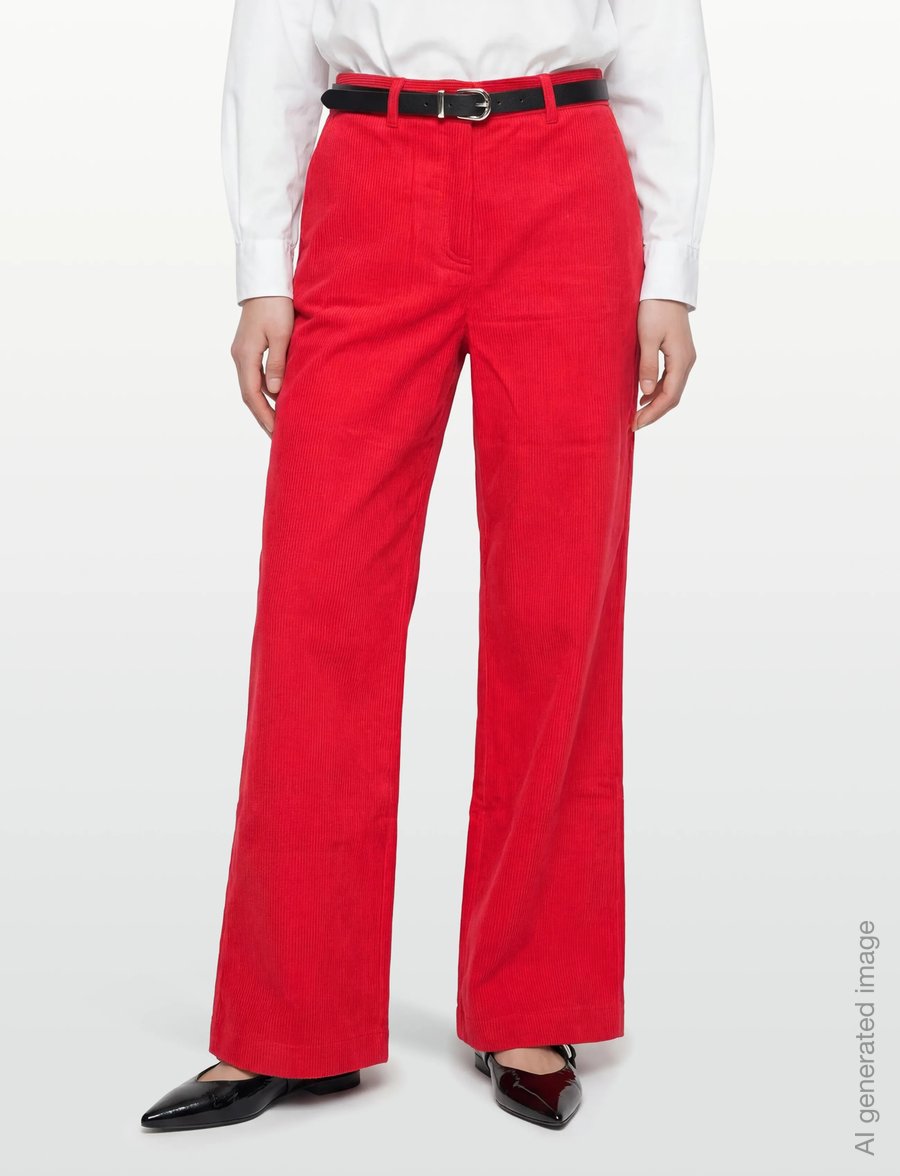 nué notes - Porter Pants - laia säärega püksid - 378 high risk red - 3