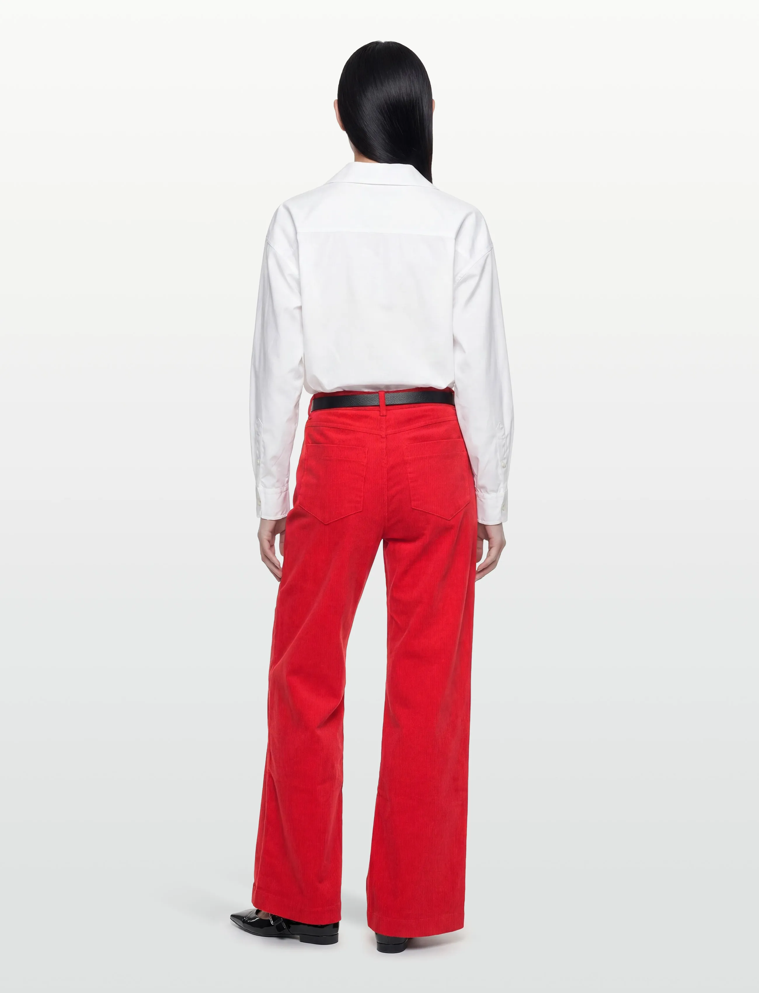 nué notes - Porter Pants - bikses ar platām starām - 378 high risk red - 4