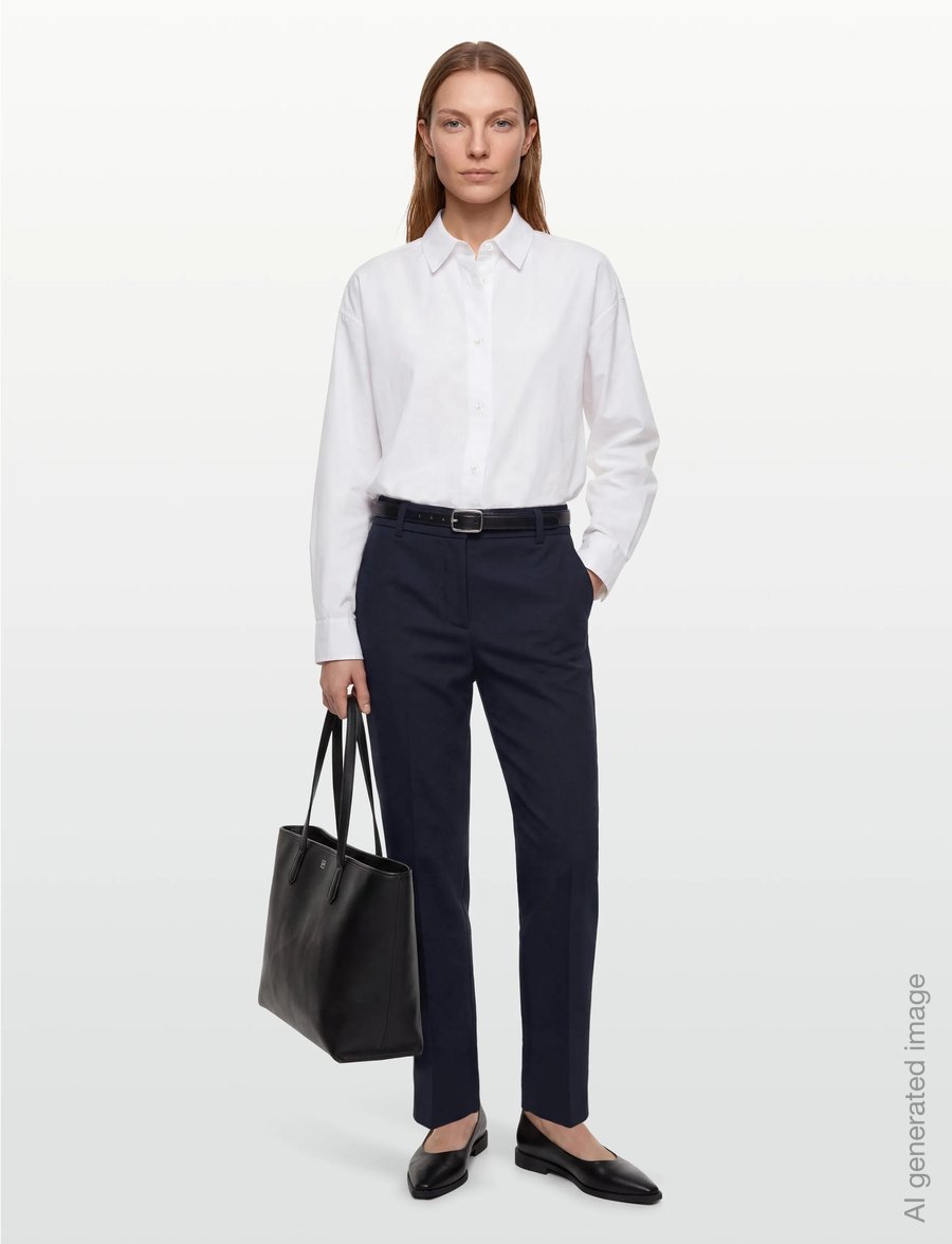 nué notes - Alva Pants - kostymbyxor - 499 navy - 0