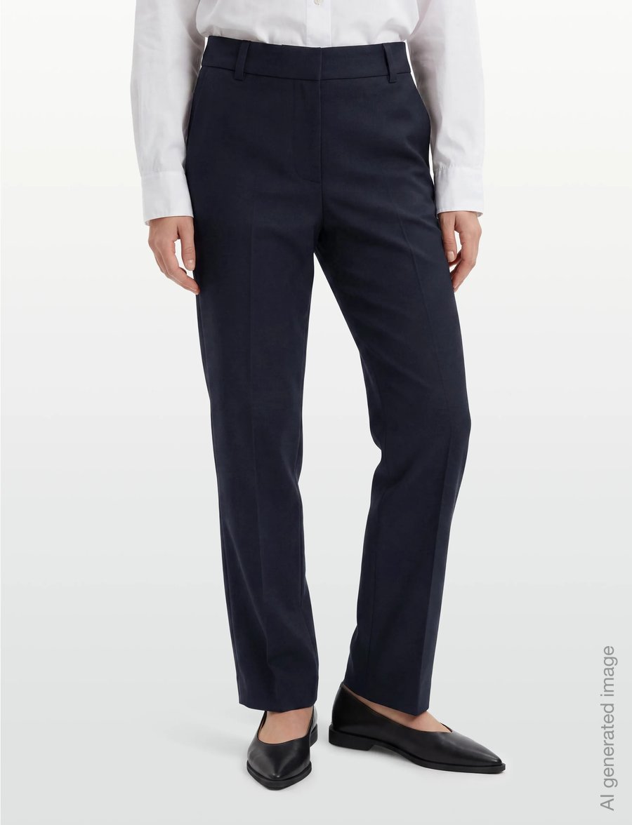 nué notes - Alva Pants - kostymbyxor - 499 navy - 3