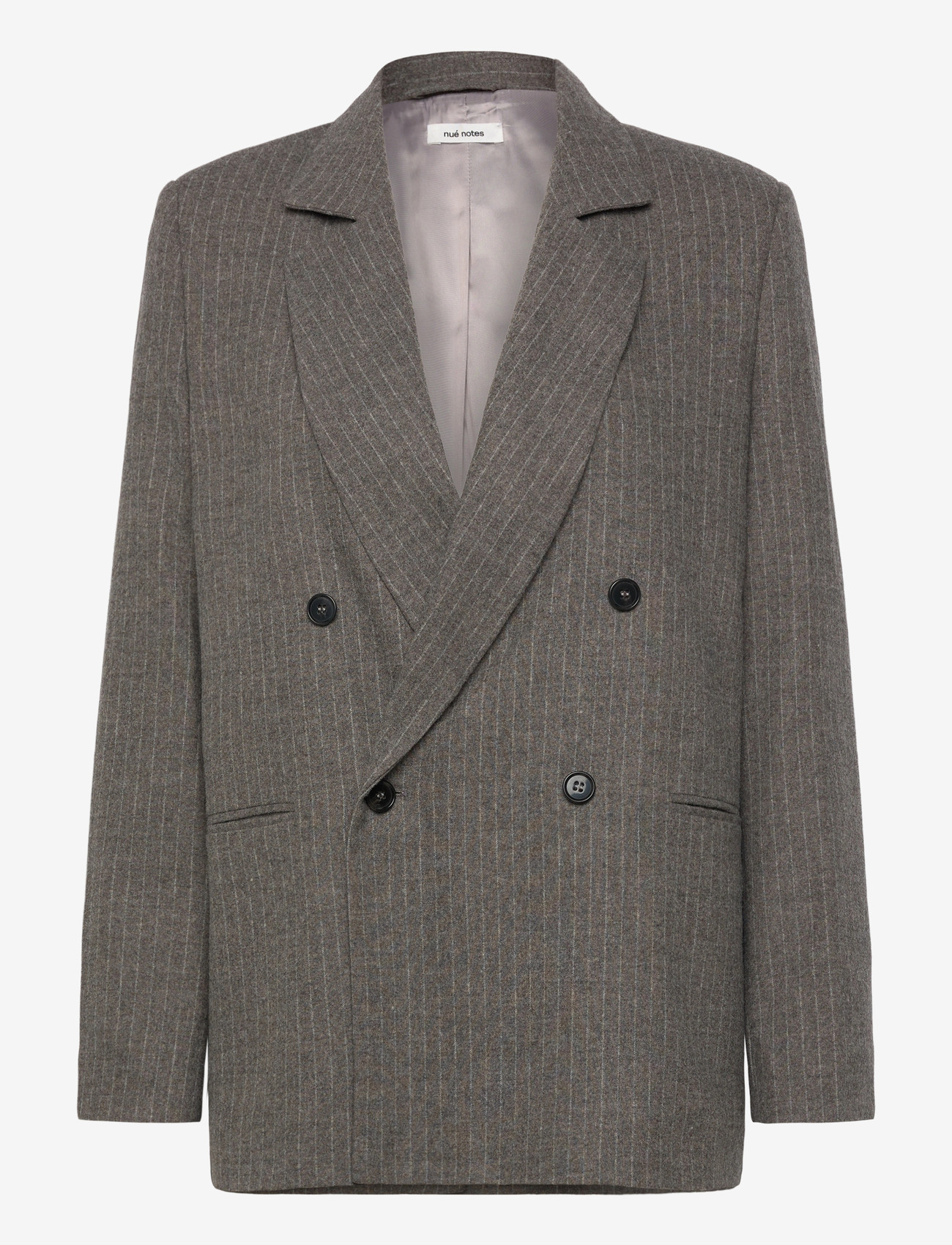 nué notes - Tyler Blazer - dubbelknäppta kavajer - 820 multi grey stripe - 0