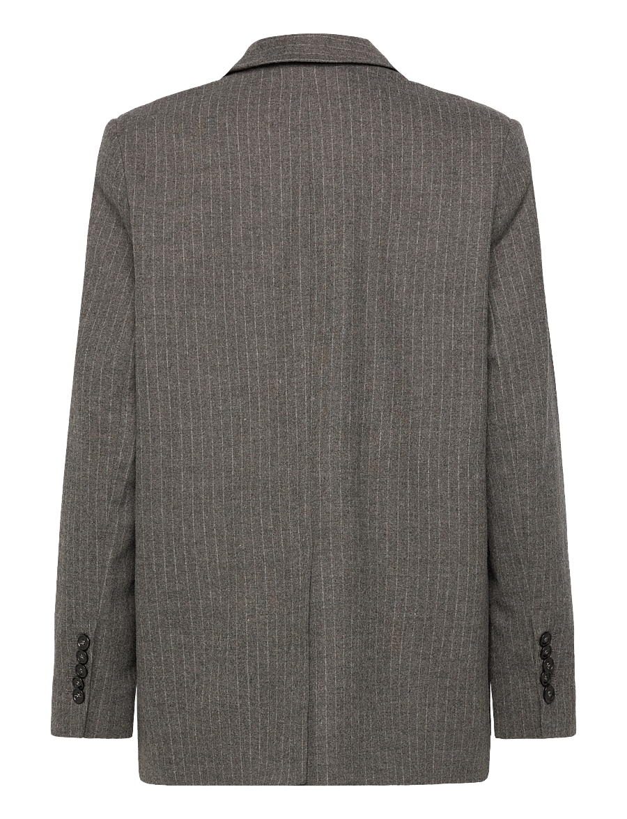 nué notes - Tyler Blazer - dubbelknäppta kavajer - 820 multi grey stripe - 2