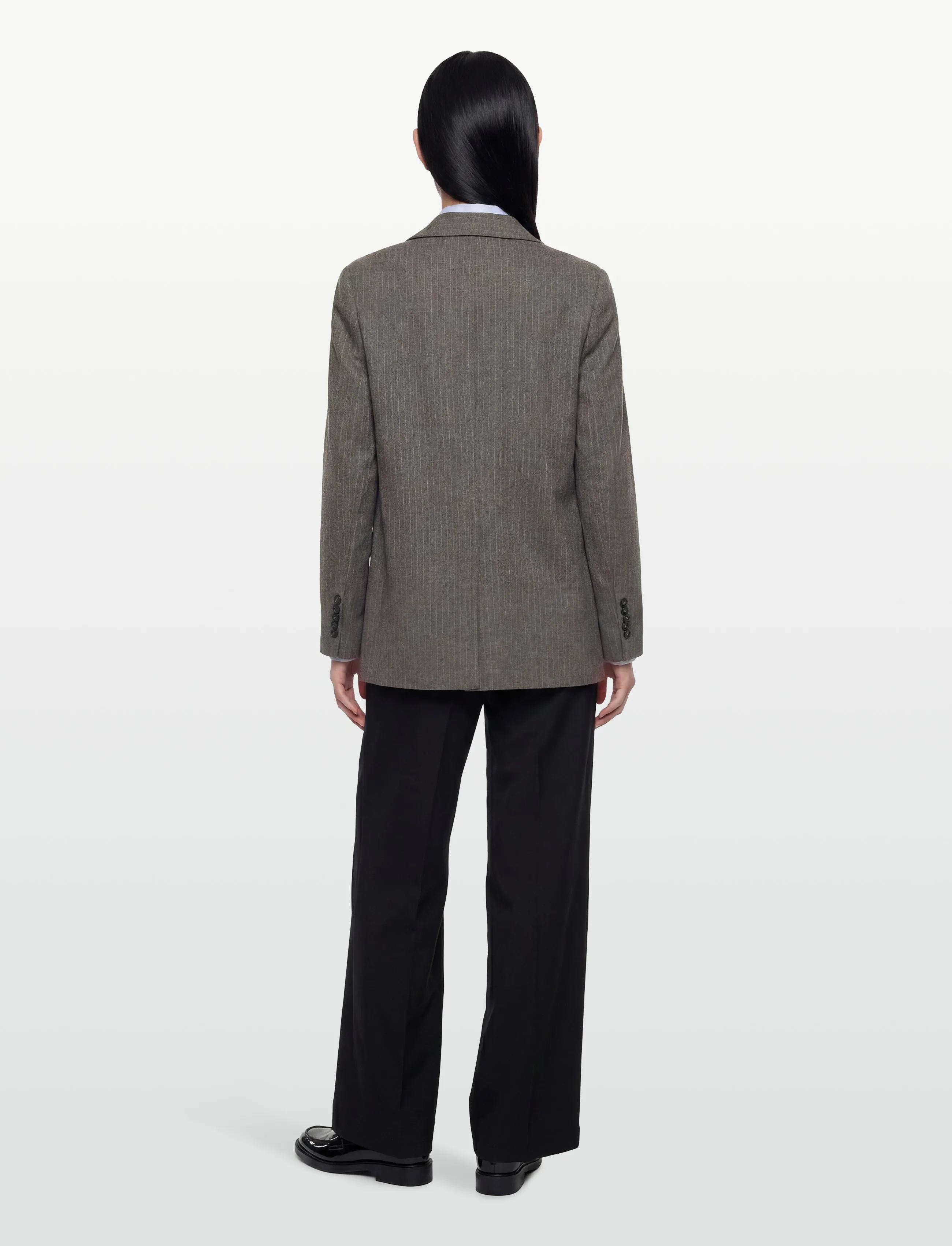 nué notes - Tyler Blazer - zweireihige blazer - 820 multi grey stripe - 4