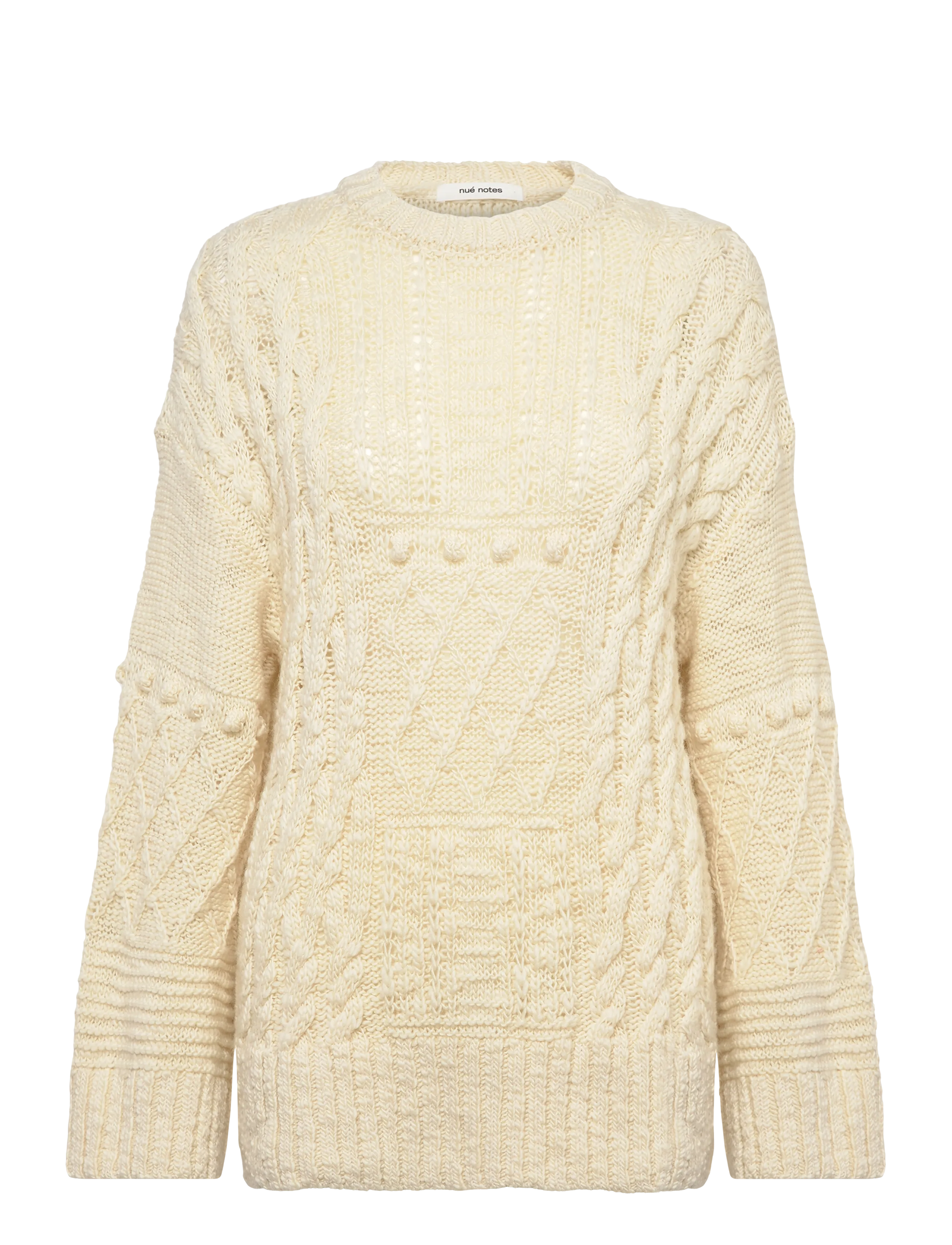 NUÉ NOTES Sergio Crewneck Cream - XL - Damen