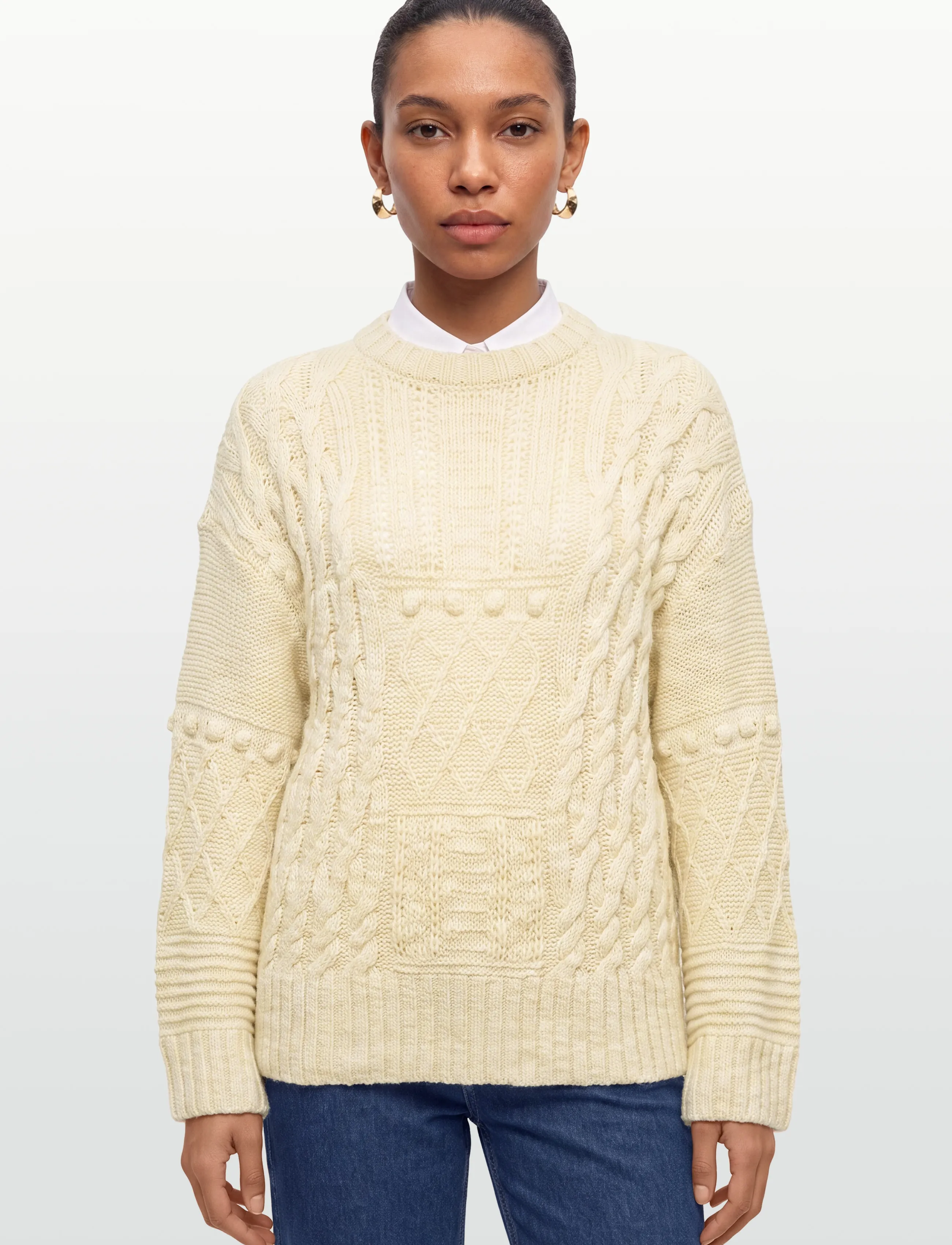 nué notes - Sergio Crewneck - pullover - 007 egret - 3