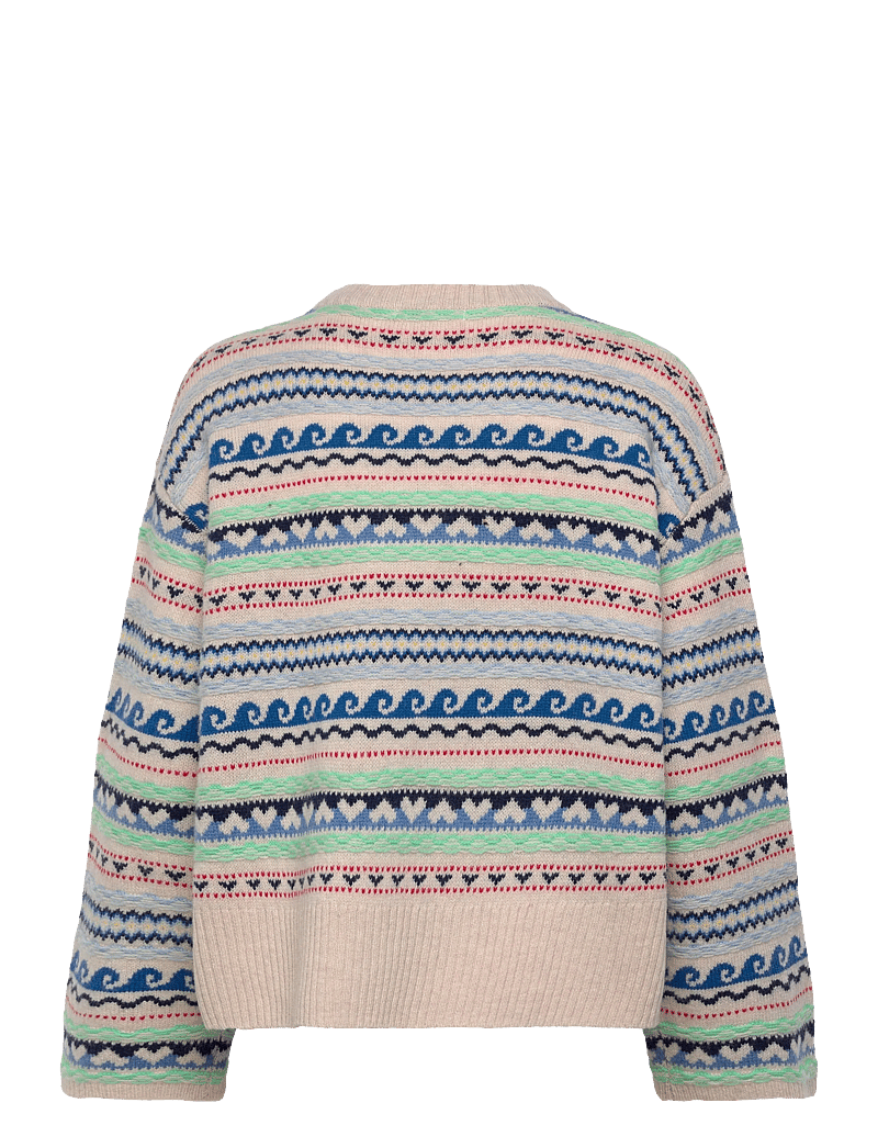 nué notes - Milo Crewneck - striktrøjer - 936 egret multi knit - 2