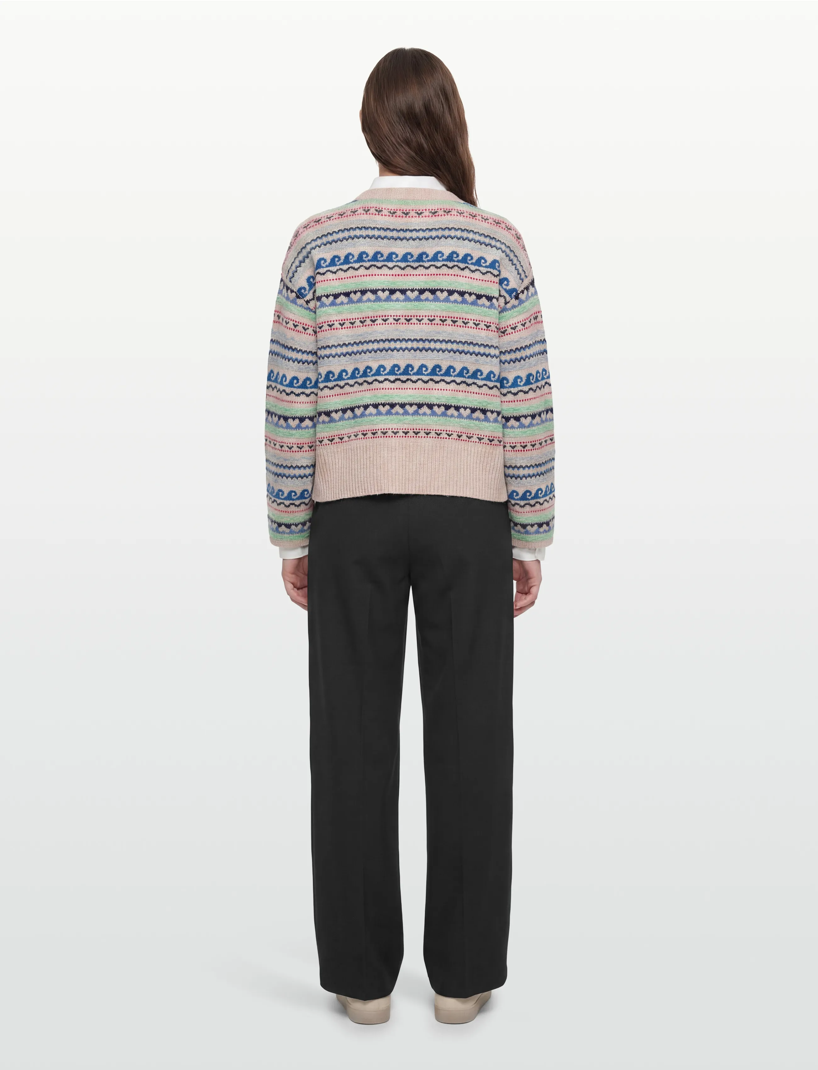 nué notes - Milo Crewneck - peysur - 936 egret multi knit - 4