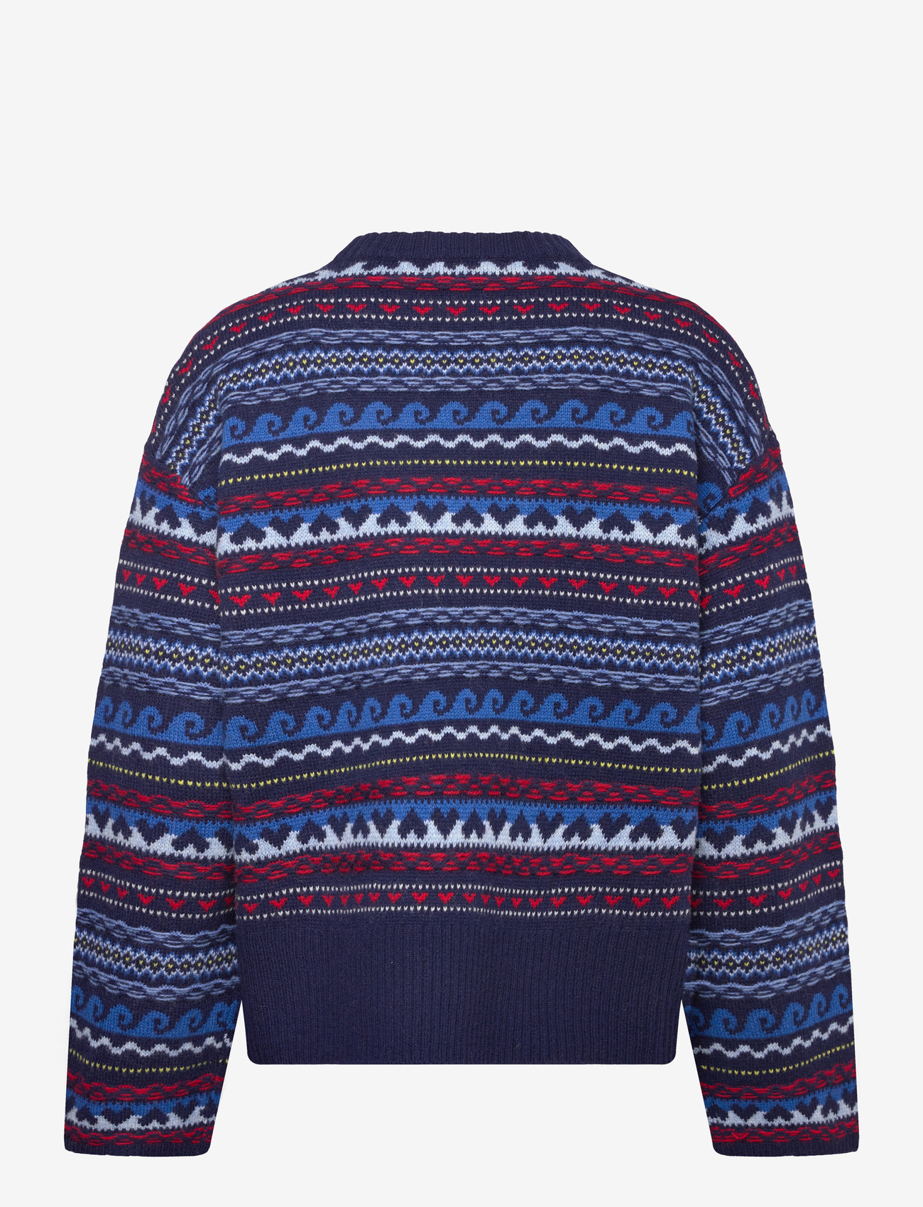 nué notes - Milo Crewneck - efterårstøj - 937 navy multi knit - 1