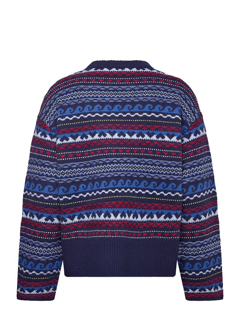 nué notes - Milo Crewneck - striktrøjer - 937 navy multi knit - 2