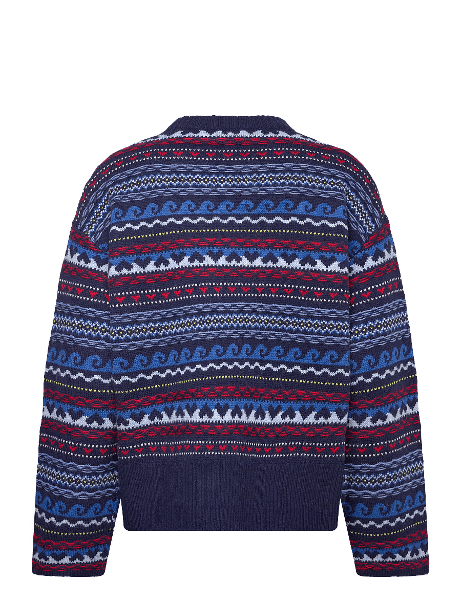 nué notes - Milo Crewneck - stickade tröjor - 937 navy multi knit - 2