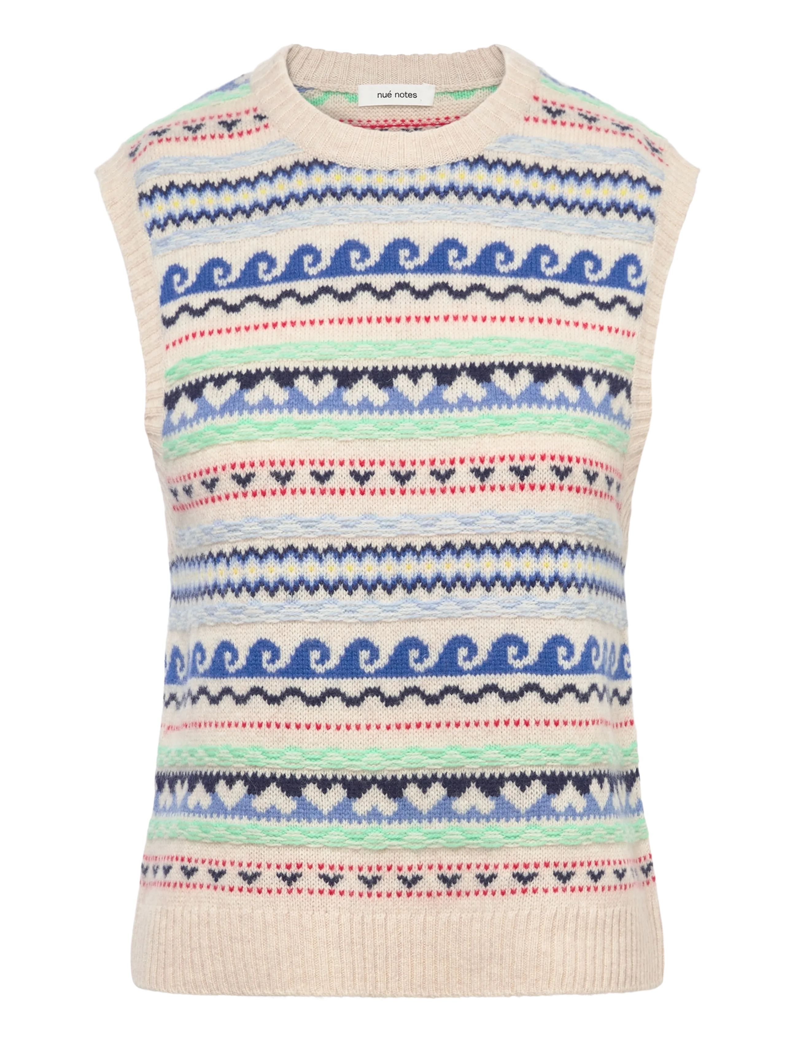 nué notes Malik Vest - Nué notes - 936 EGRET MULTI KNIT / multi