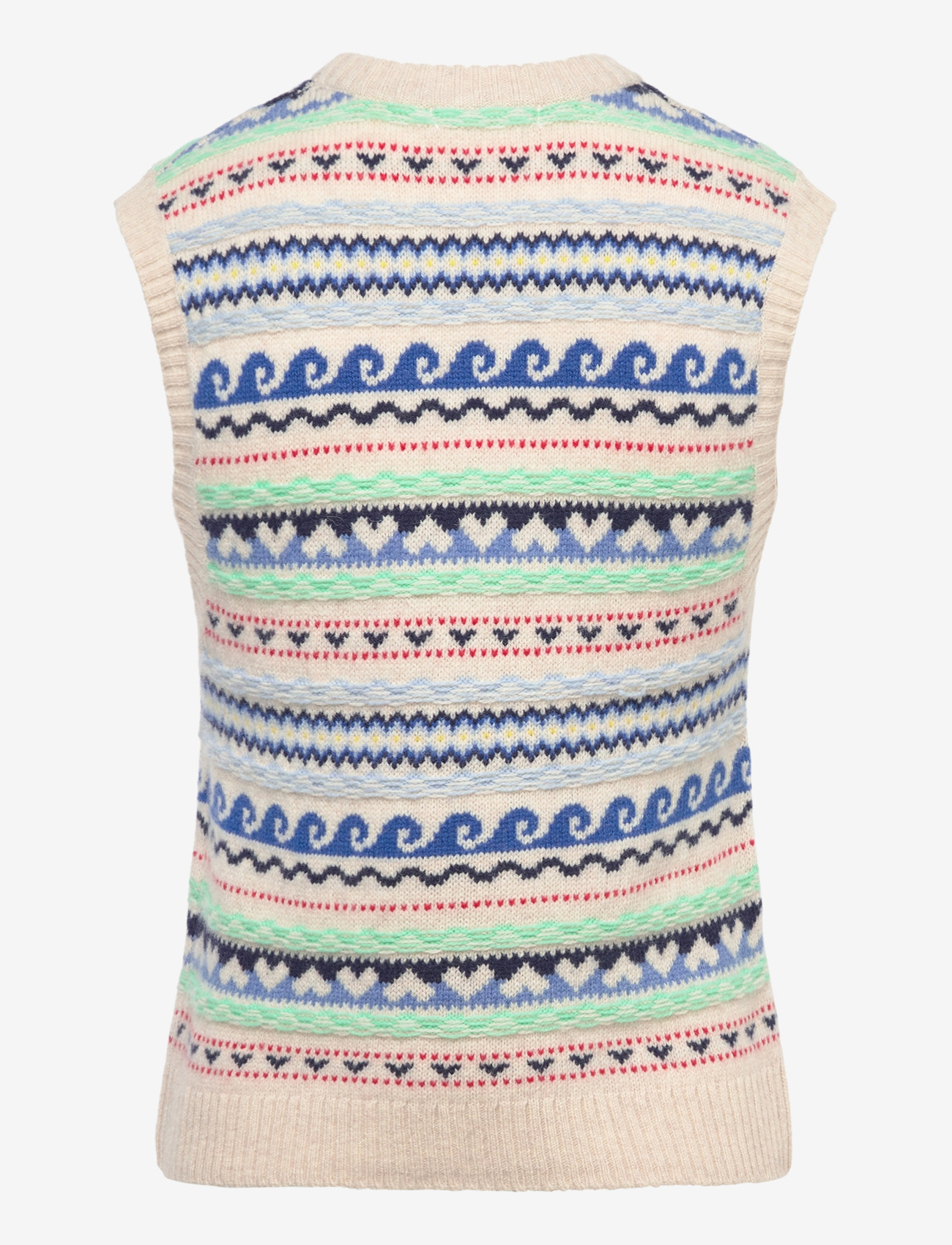 nué notes - Malik Vest - efterårstøj - 936 egret multi knit - 1