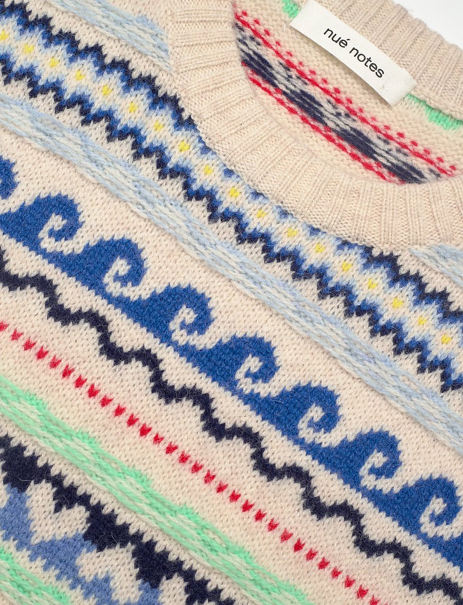 nué notes - Malik Vest - strickwesten - 936 egret multi knit - 5