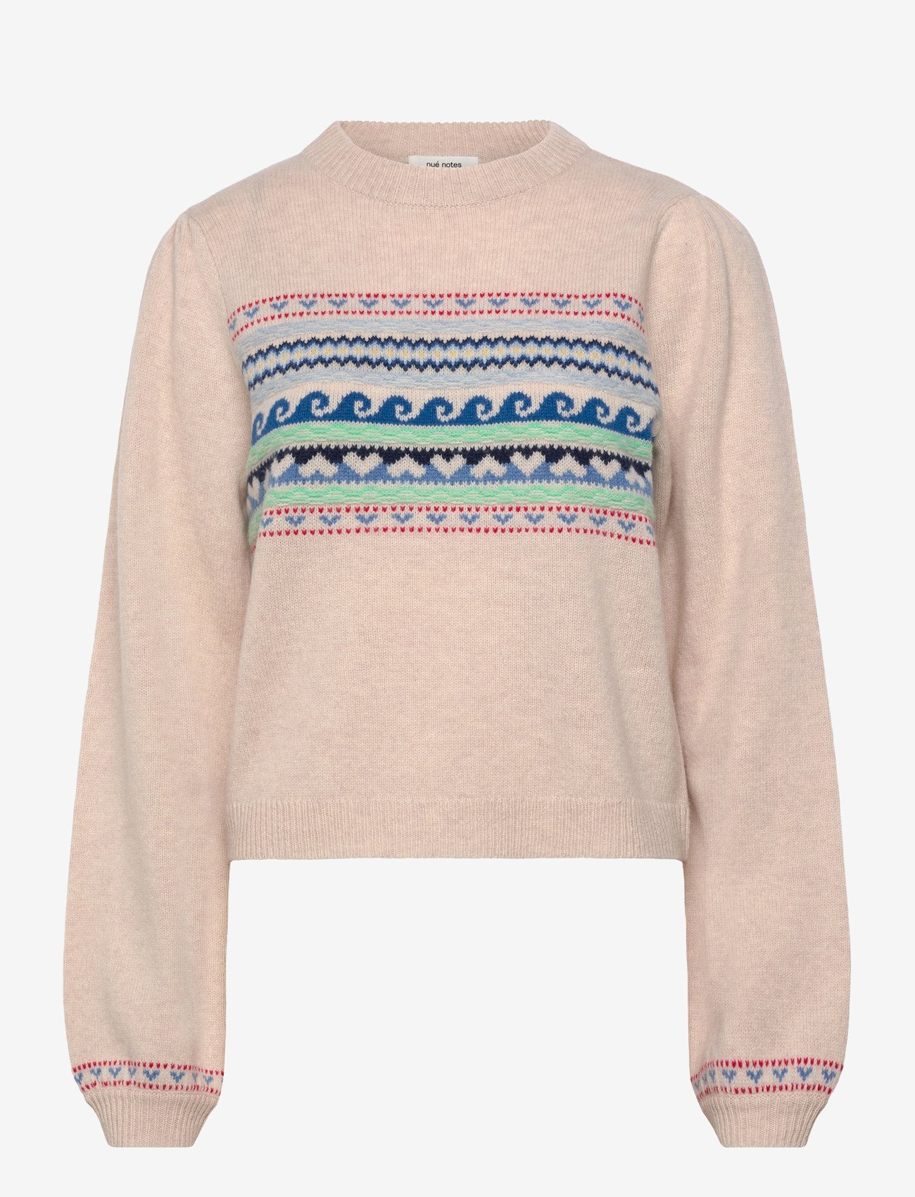 nué notes - Vienna Crewneck - striktrøjer - 936 egret multi knit - 0