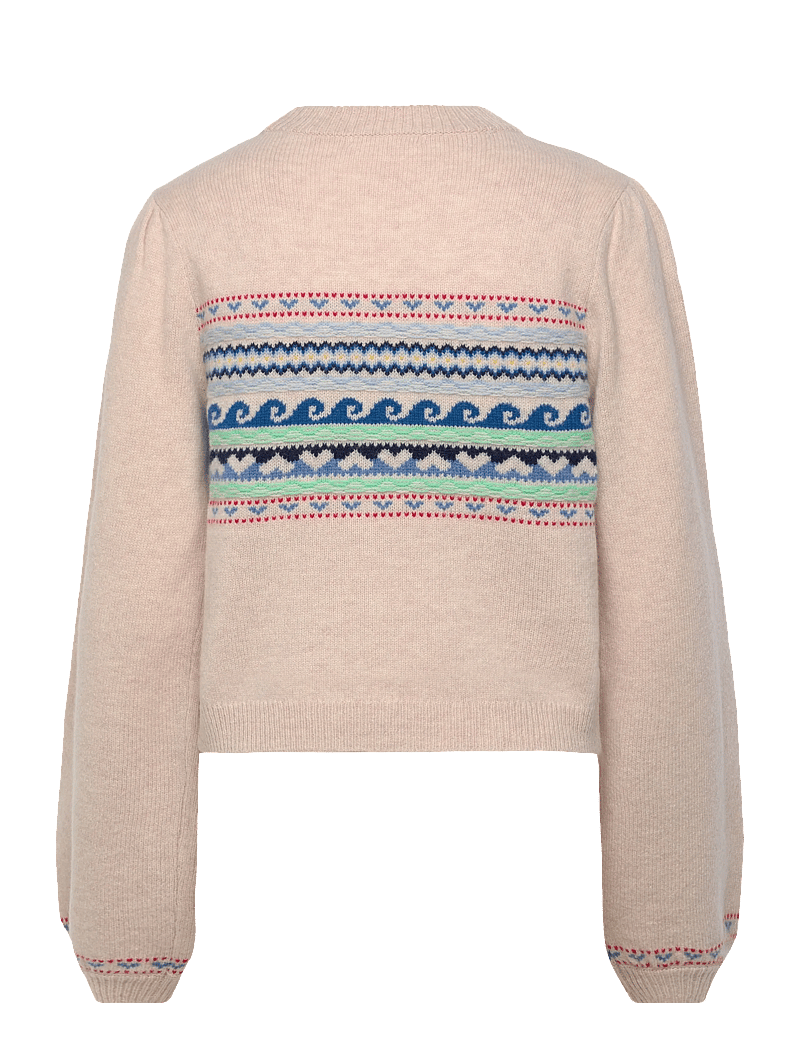 nué notes - Vienna Crewneck - striktrøjer - 936 egret multi knit - 1