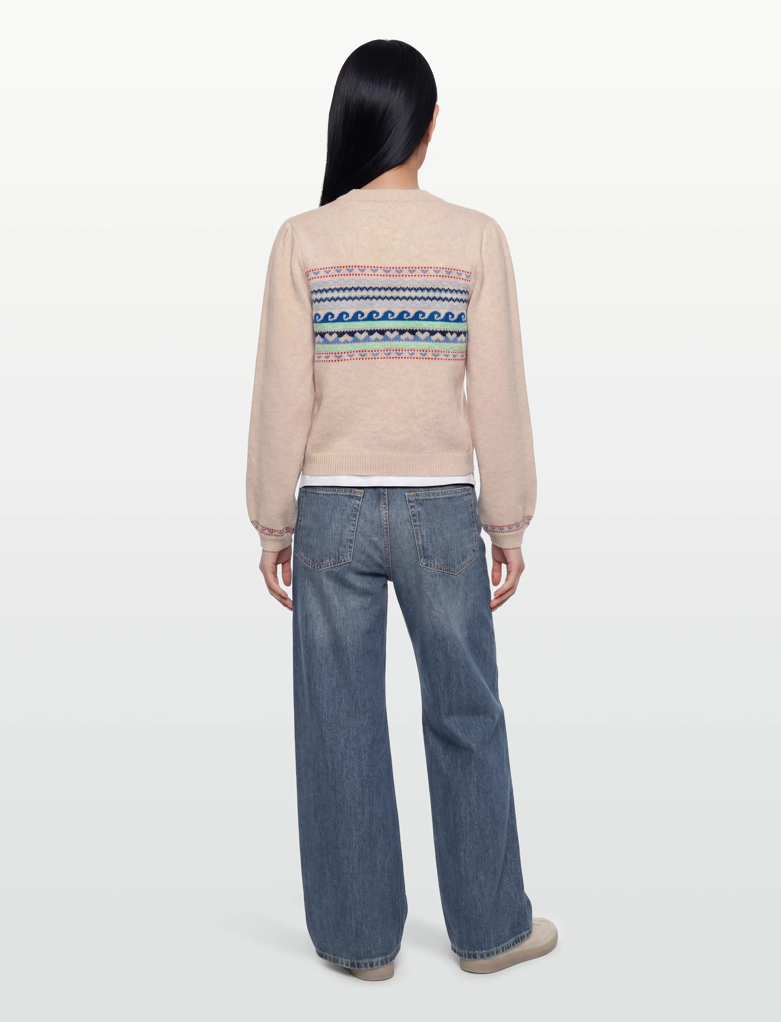 nué notes - Vienna Crewneck - trøjer - 936 egret multi knit - 4