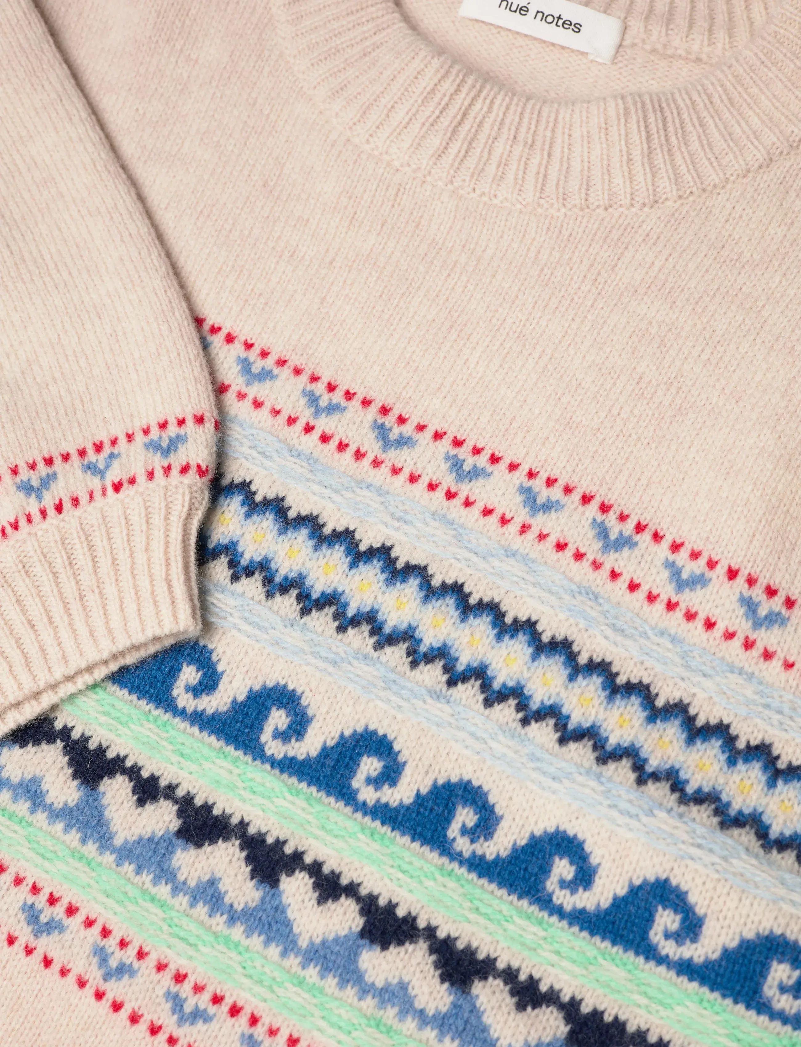 nué notes - Vienna Crewneck - trøjer - 936 egret multi knit - 5