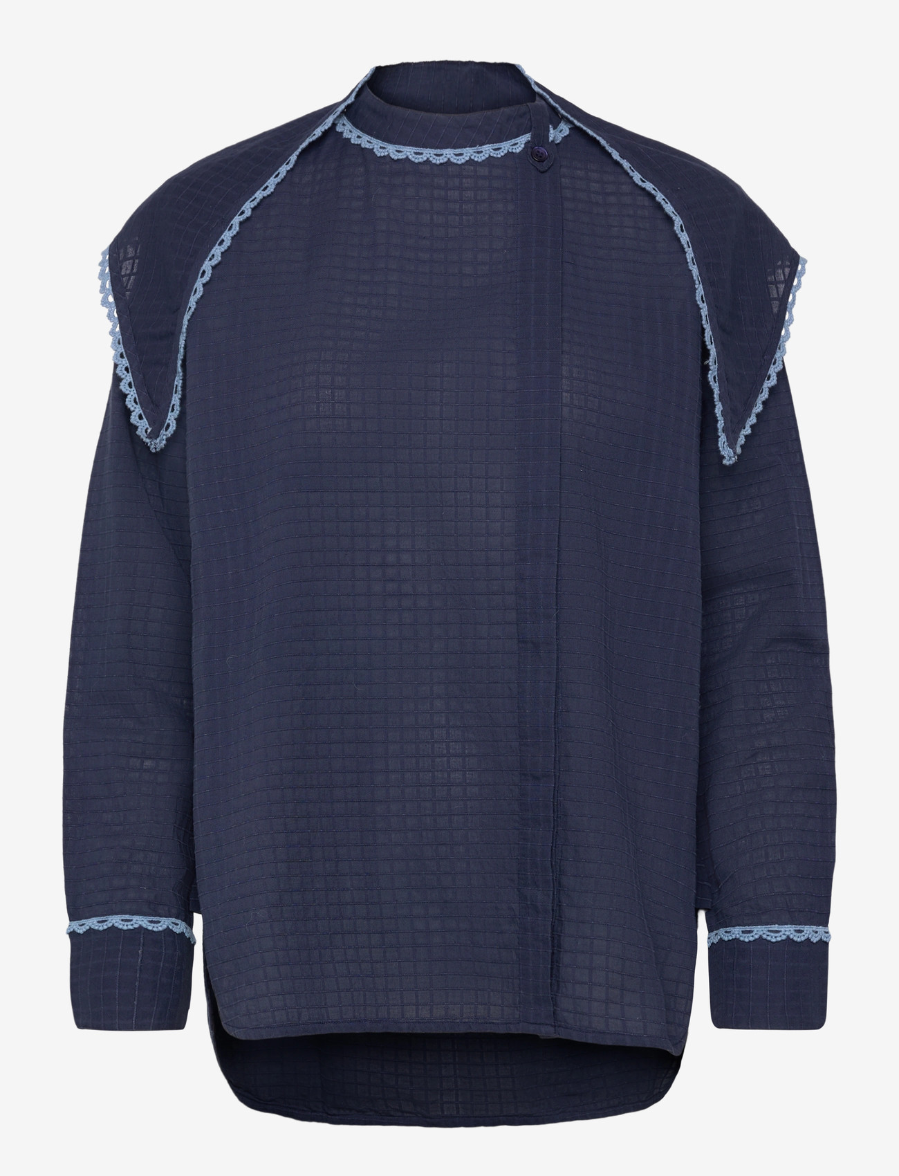 nué notes - Maroussi Shirt - langærmede skjorter - 461 peacoat - 1