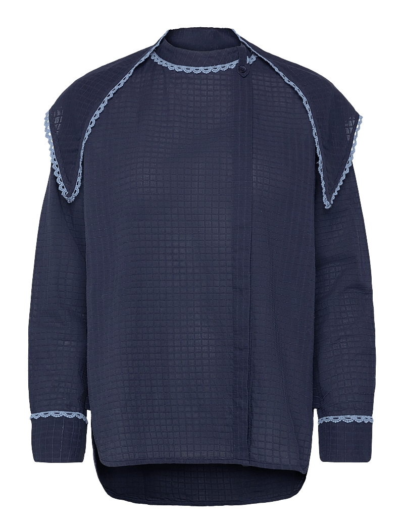 nué notes - Maroussi Shirt - långärmade skjortor - 461 peacoat - 1