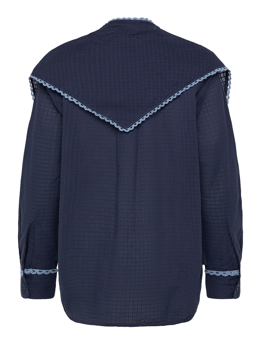nué notes - Maroussi Shirt - langärmlige hemden - 461 peacoat - 2