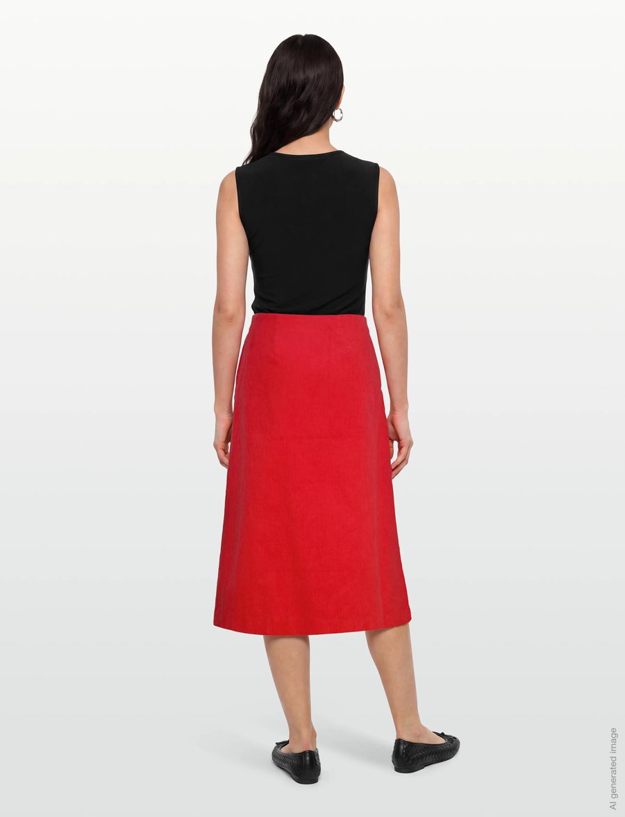 nué notes - Laurel Skirt - midi-röcke - 378 high risk red - 4