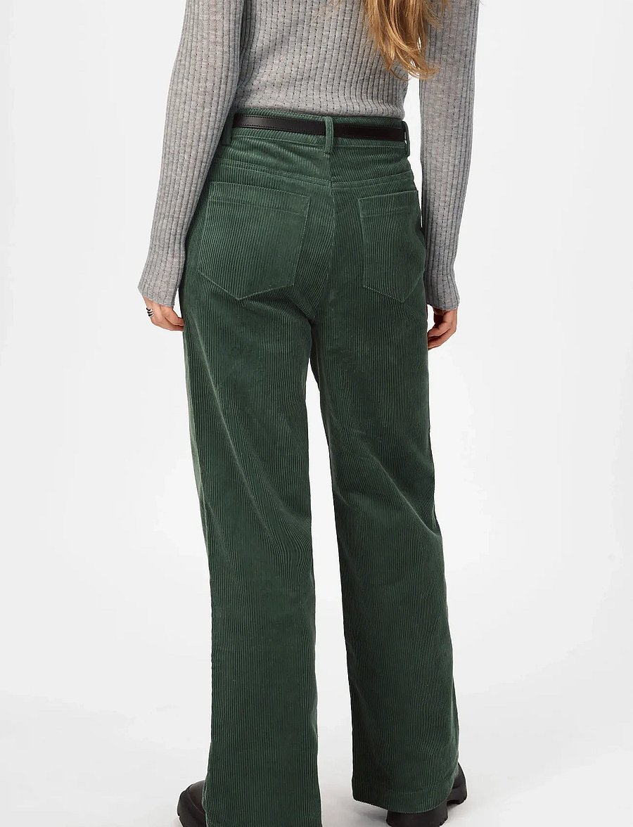 nué notes - Porter Pants - leveälahkeiset housut - 696 dried sage - 2