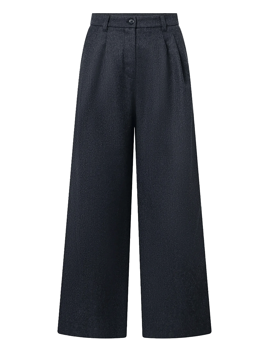 nué notes - Russell Pants - anzugshosen - 053 steel twill - 1