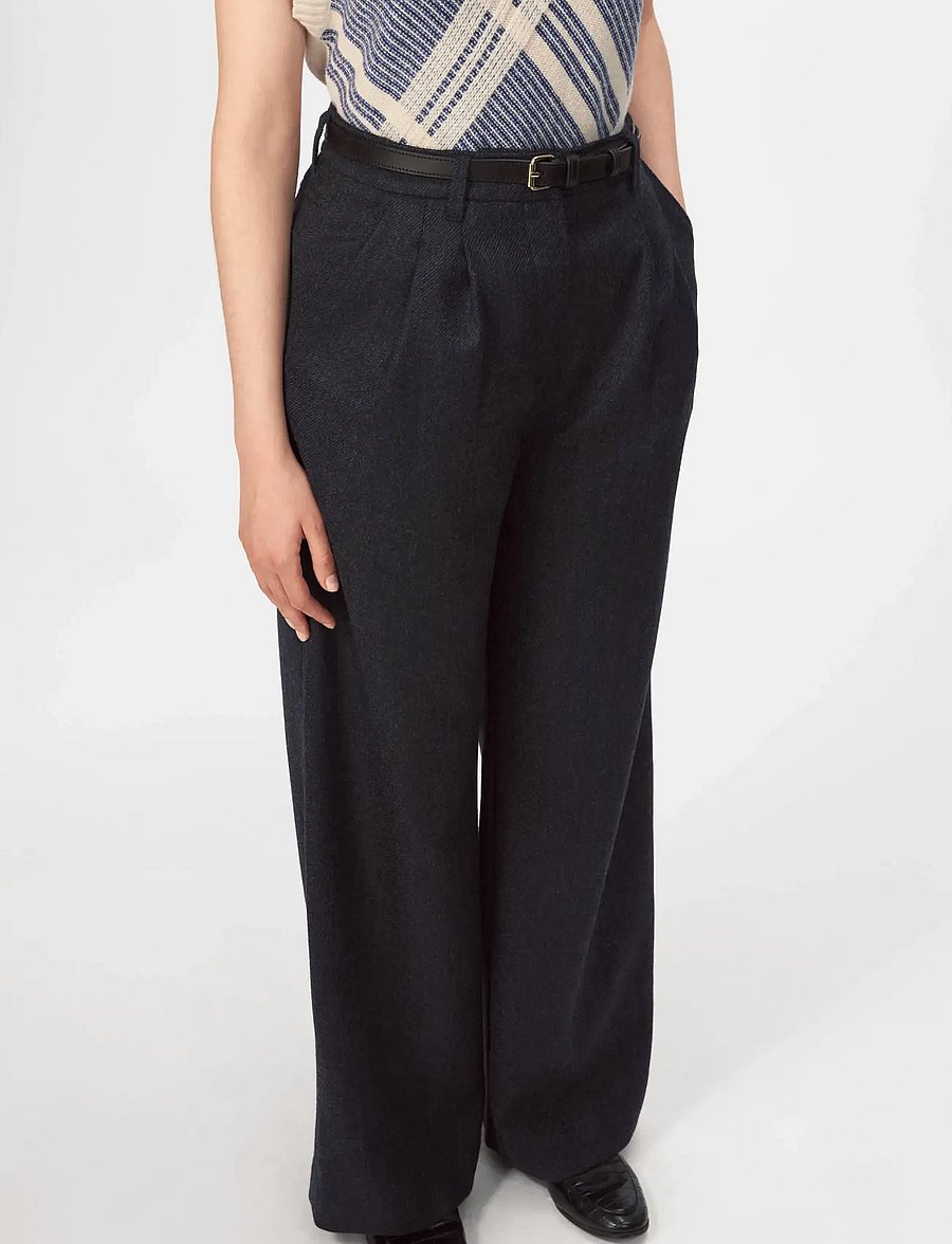 nué notes - Russell Pants - anzugshosen - 053 steel twill - 0