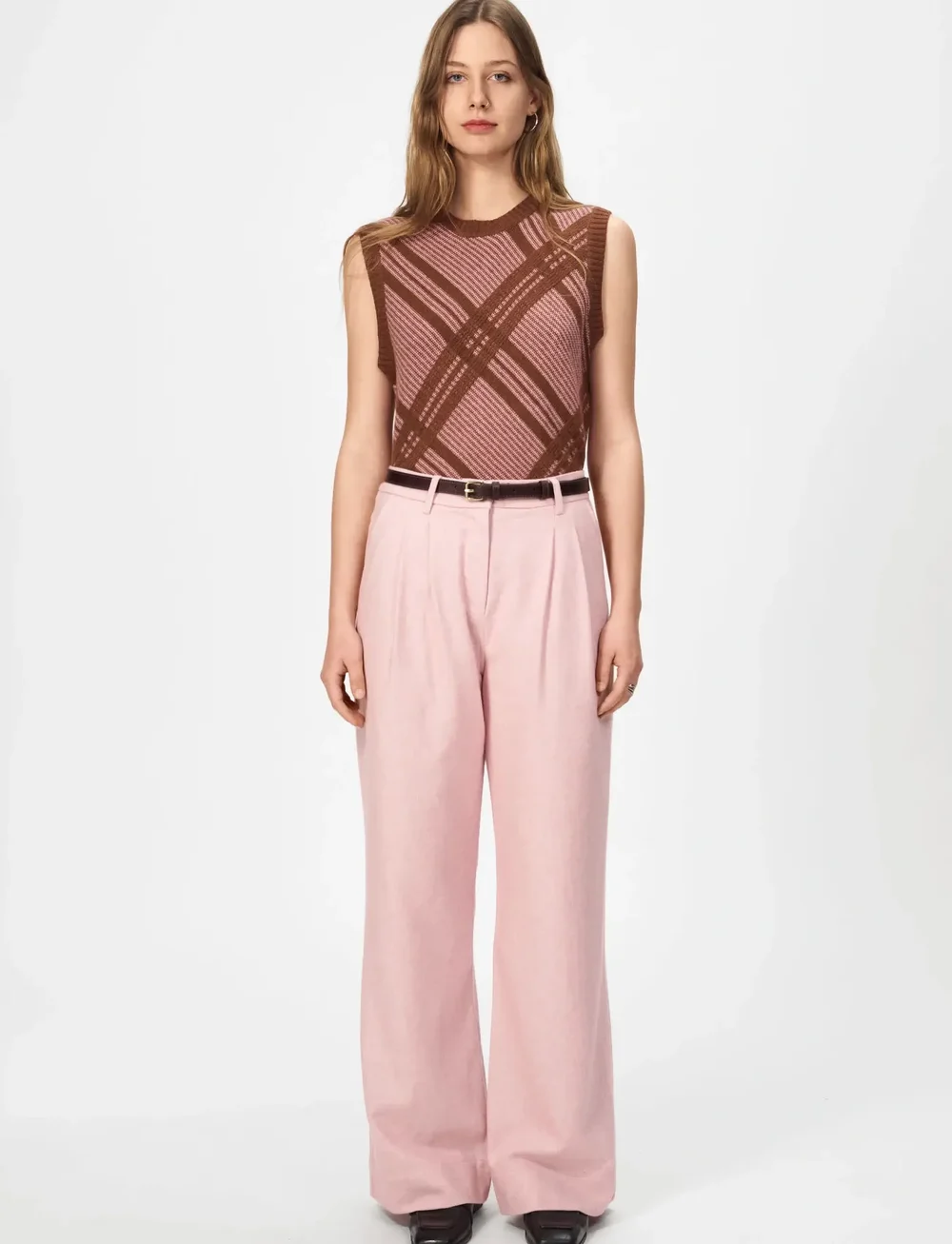 nué notes - Russell Pants - bukser med brede ben - 176 blush melange - 3