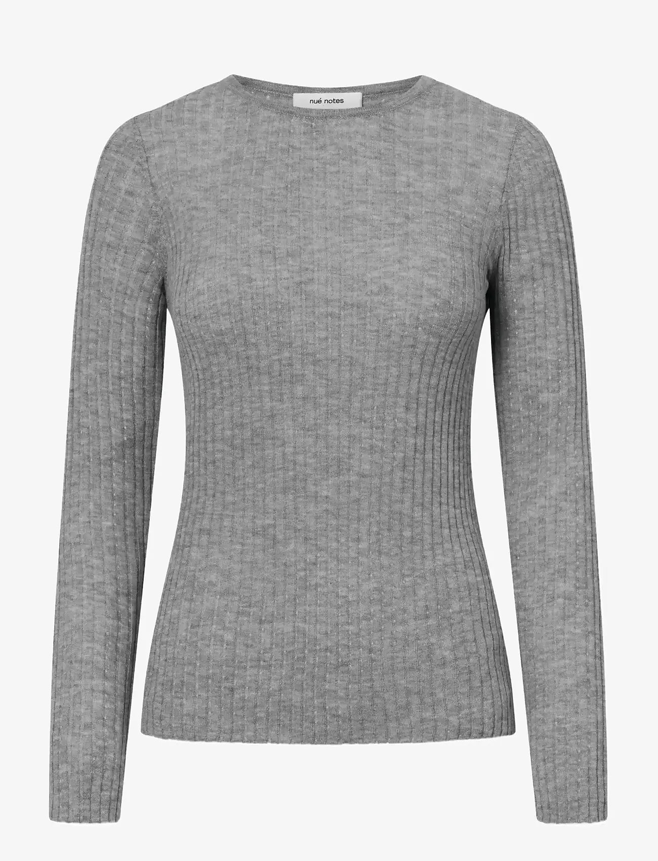 nué notes - Magnus Crewneck - herbstliche kleidung - 056 light grey melange - 0