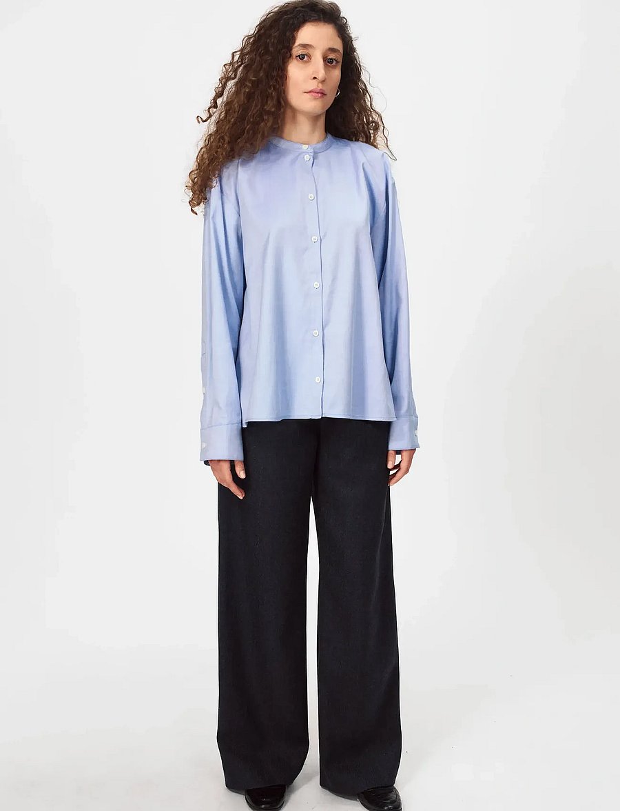 nué notes - Florian Shirt - langärmlige hemden - 416 light blue - 0