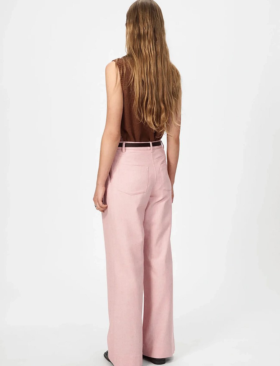 nué notes - Malik Vest - vestes tricot - 914 chestnut pink check - 3