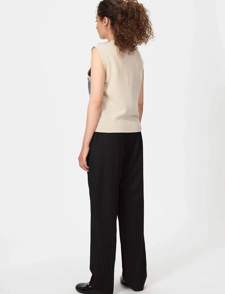 nué notes - Malik Vest - strickwesten - 916 egret marine check - 3