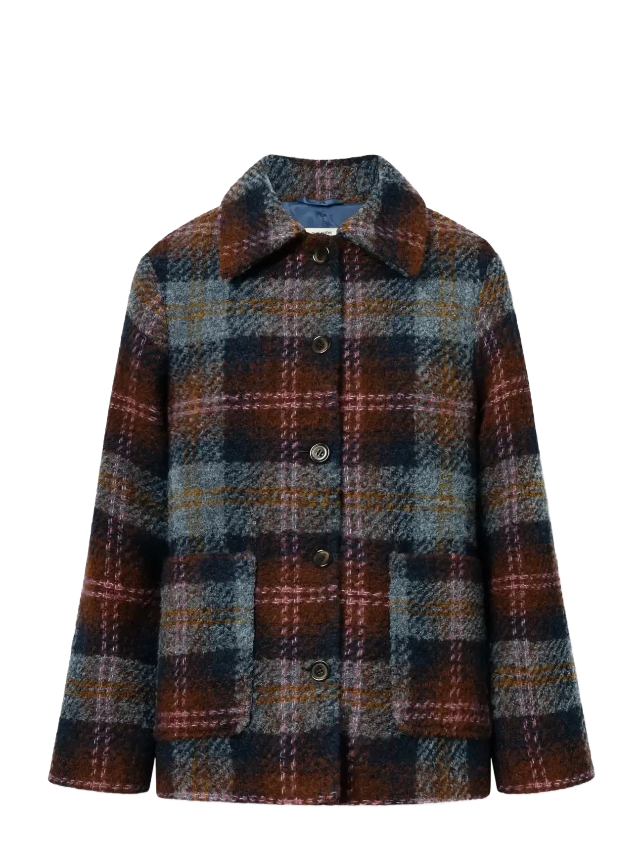 nué notes Glasgow Jacket - Jacken & Mäntel - 966 FALL MULTI CHECK / burgundy