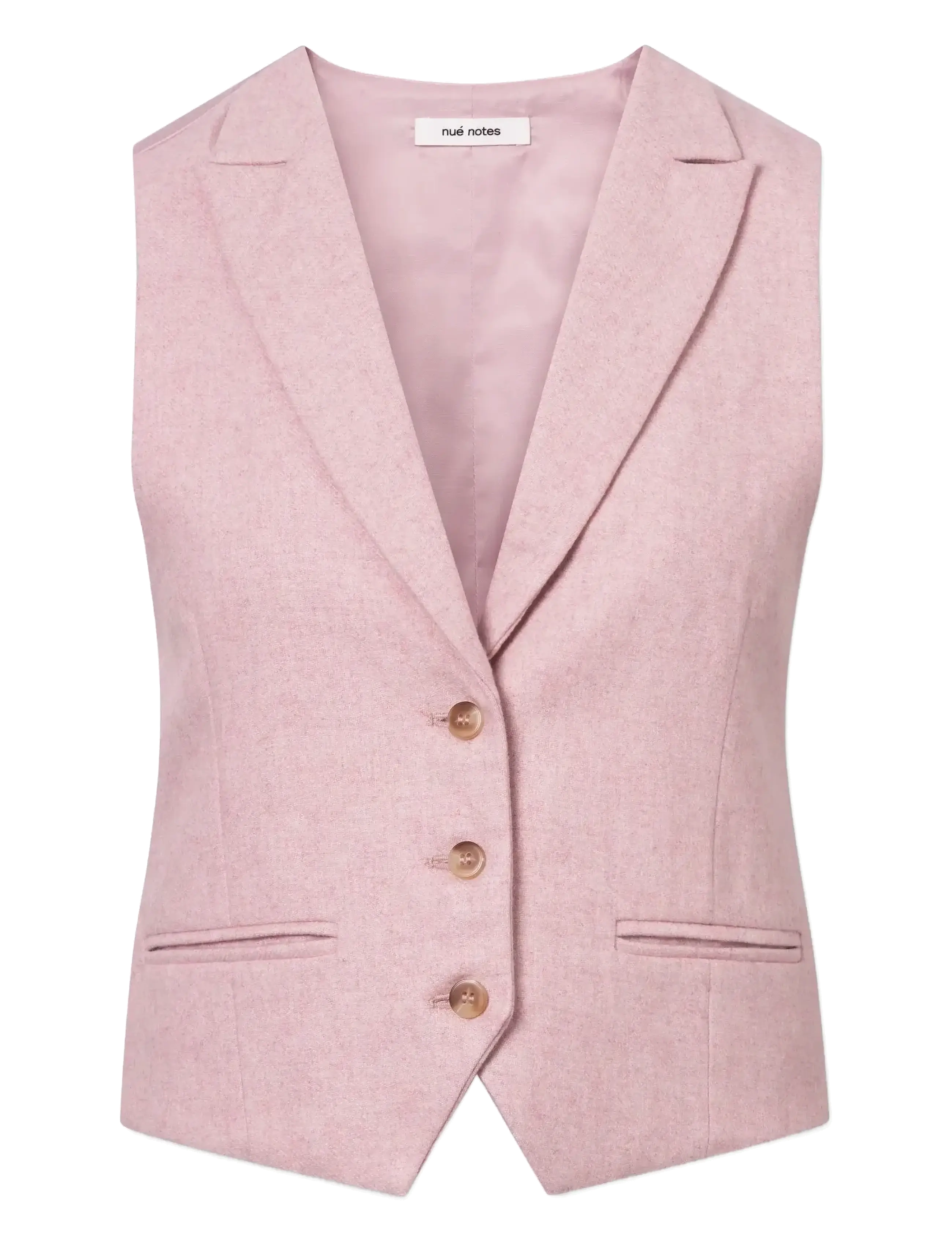 nué notes Vancouver Vest - Transitional Layering - 176 BLUSH MELANGE / pink/rose