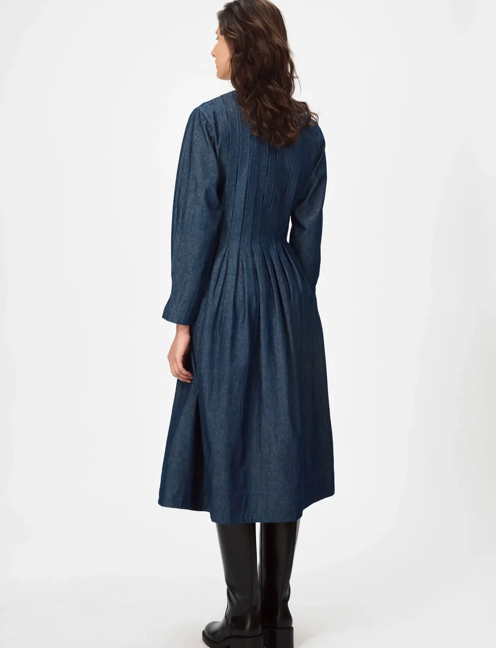 nué notes - Nevada Dress - jeansklänningar - 563 desaturated denim - 2