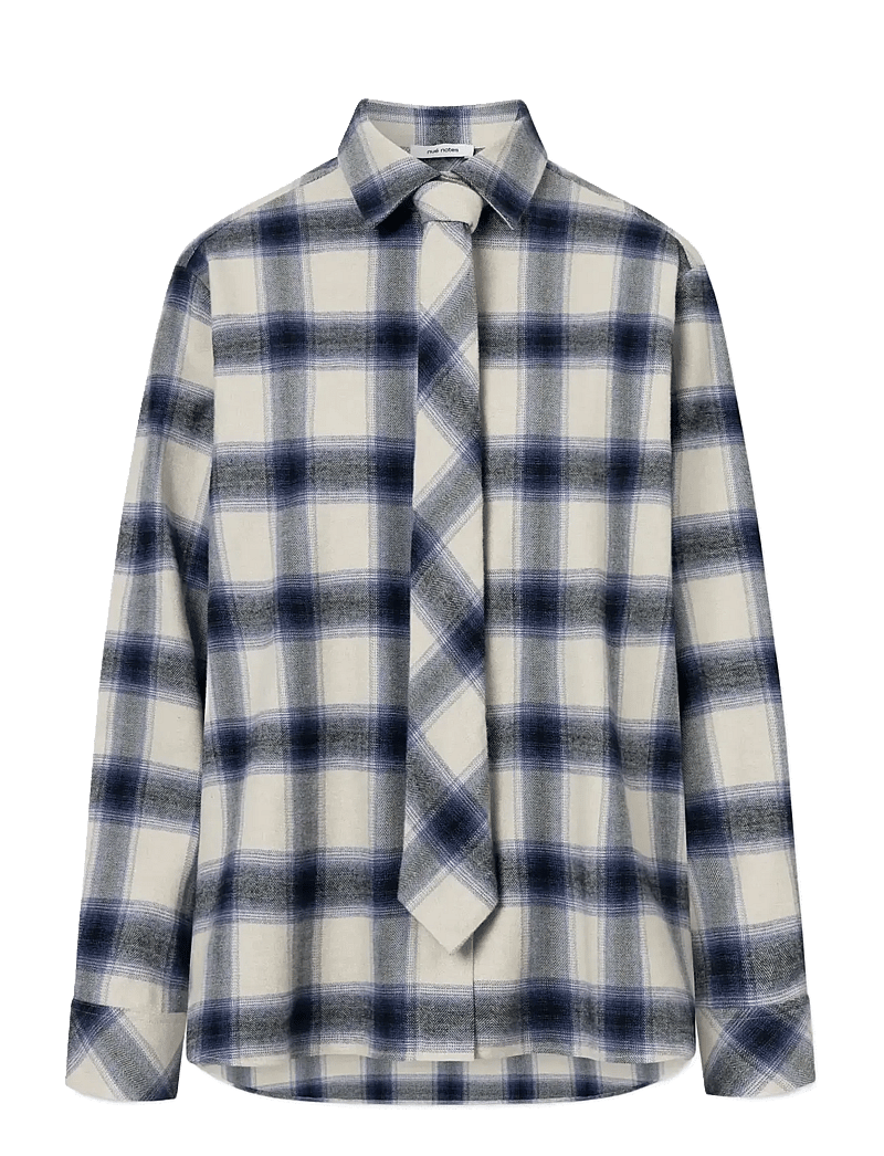nué notes - Montreal Shirt - langärmlige hemden - 969 navy multi check - 1