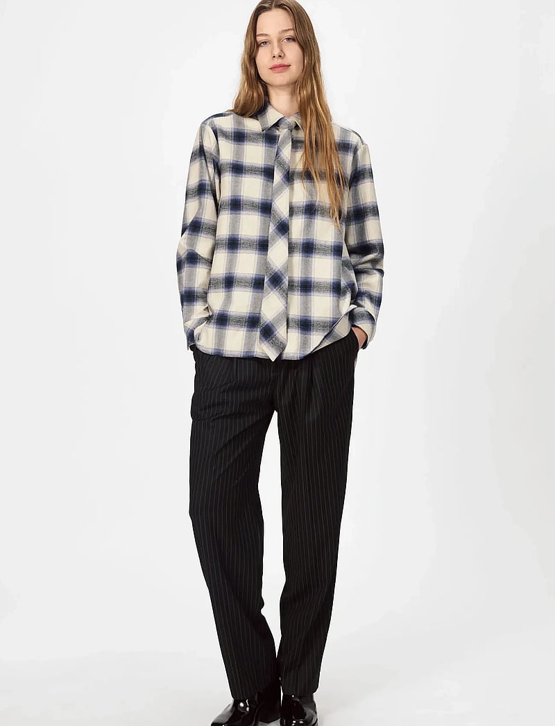 nué notes - Montreal Shirt - langärmlige hemden - 969 navy multi check - 0