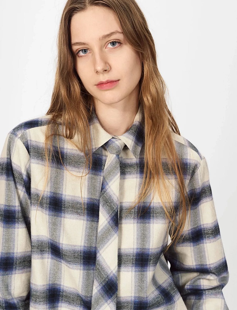 nué notes - Montreal Shirt - langärmlige hemden - 969 navy multi check - 2