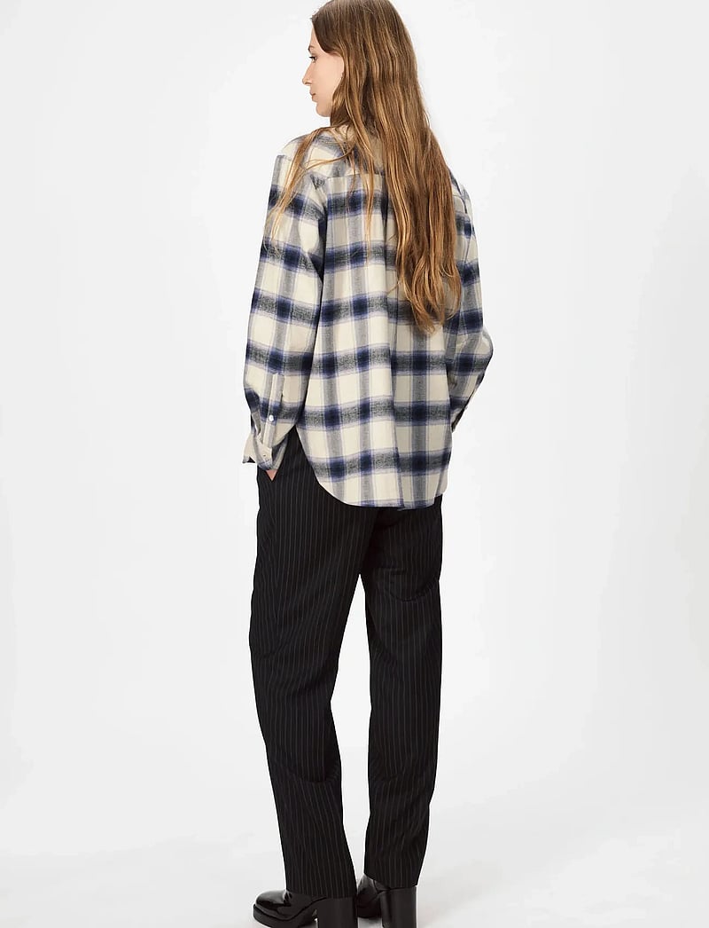 nué notes - Montreal Shirt - langärmlige hemden - 969 navy multi check - 3