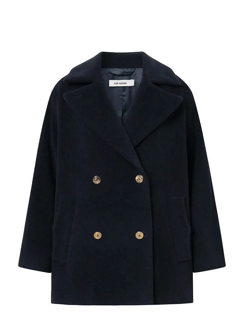 nué notes - Belfast Coat - uldjakker - 499 navy - 1