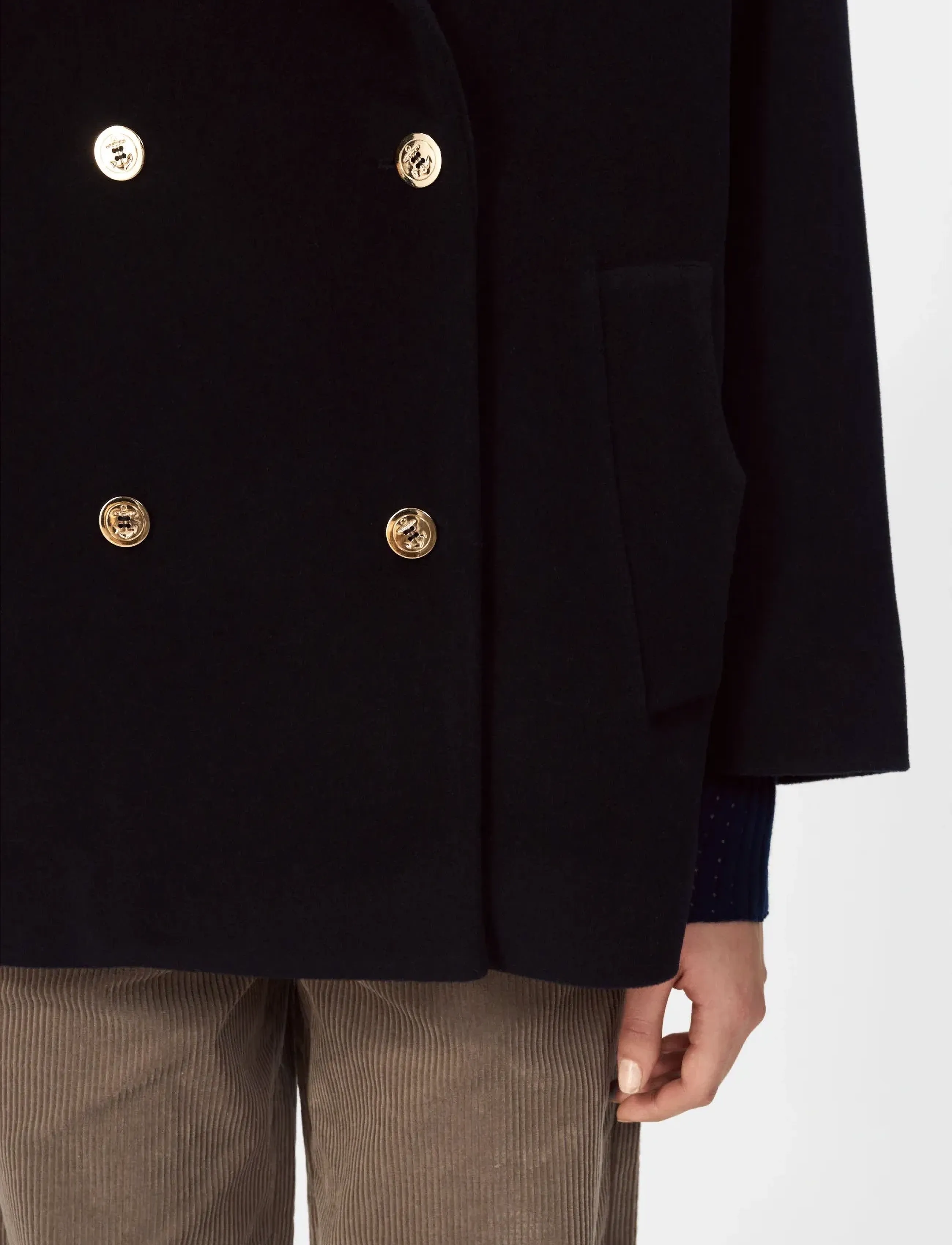 nué notes - Belfast Coat - lyhyet villakangastakit - 499 navy - 3