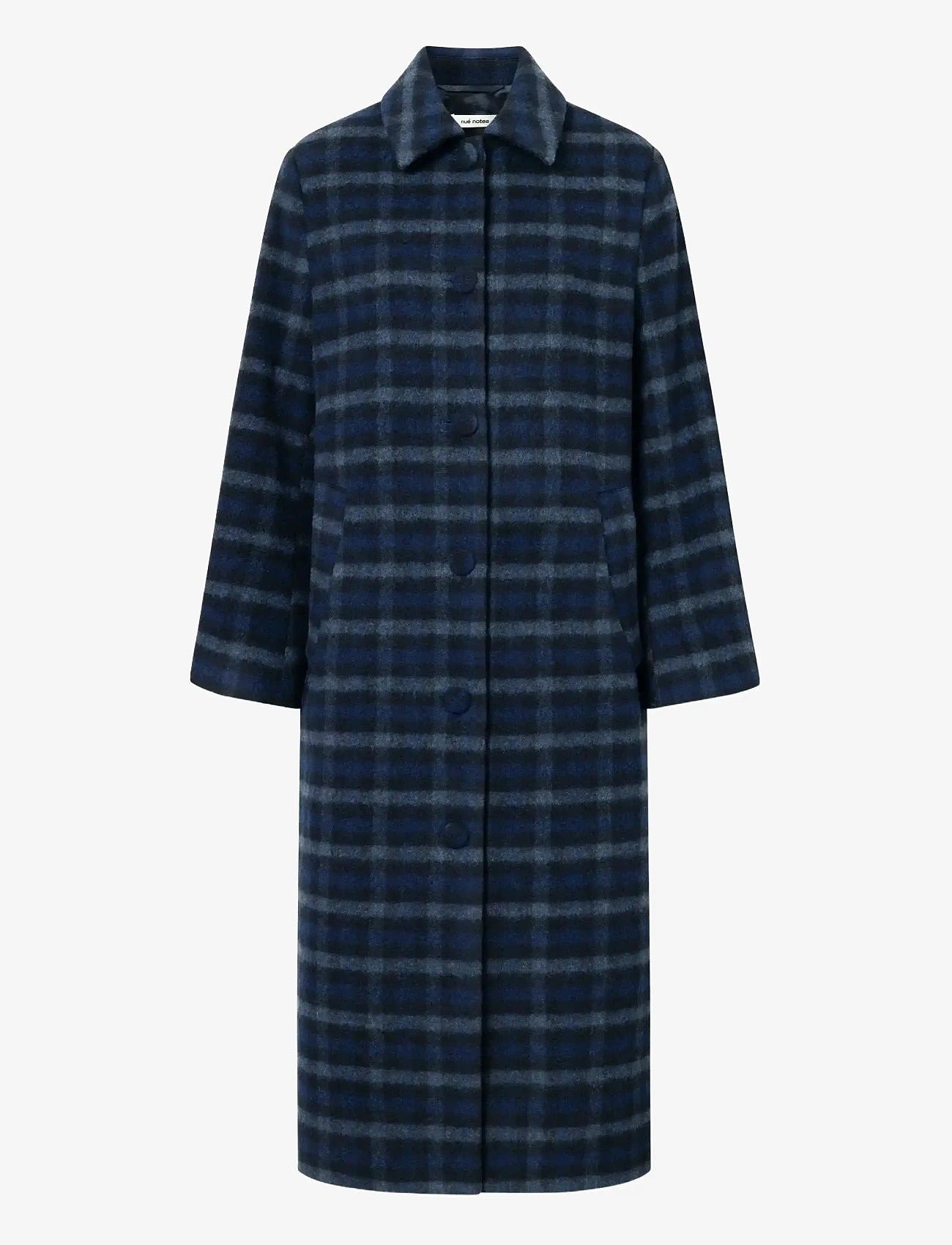nué notes - Helsinki Coat - Üleriided - 543 navy check - 0