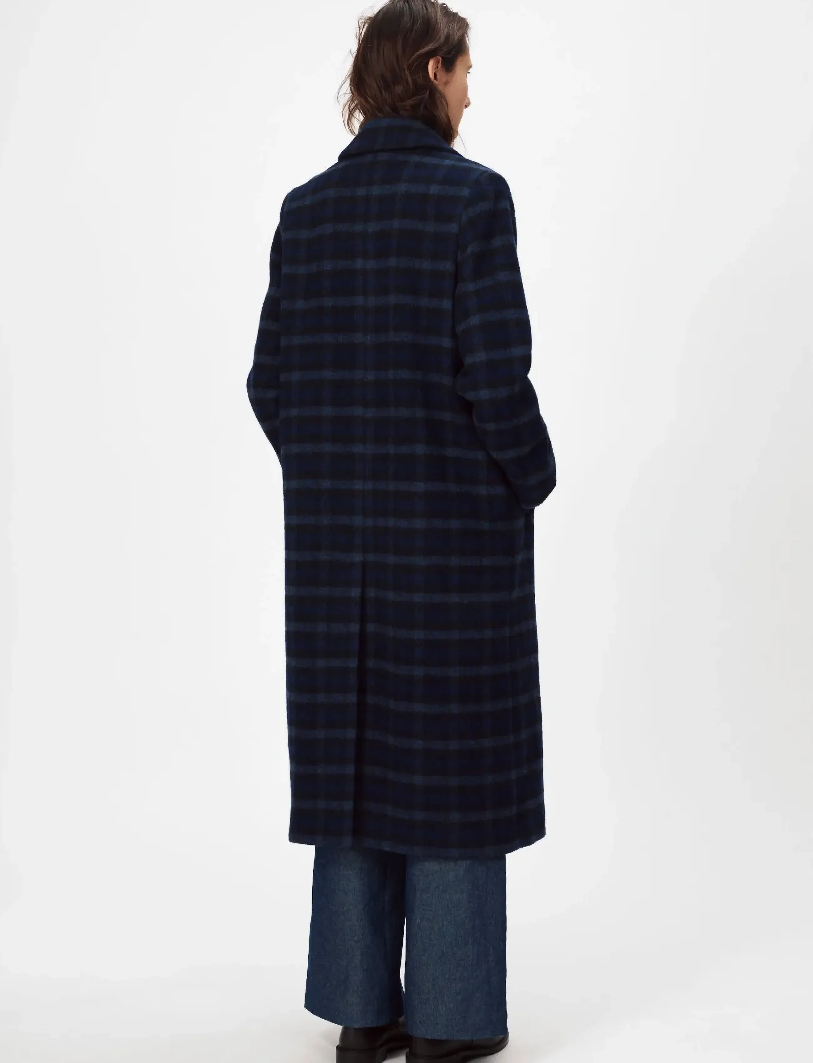 nué notes - Helsinki Coat - ulkovaatteet - 543 navy check - 2