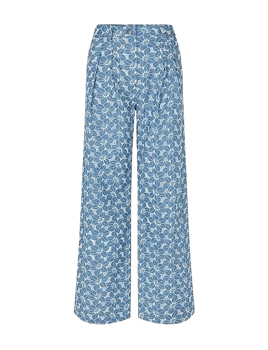 nué notes - Russel Pant - straight leg trousers - 406 denim blue - 1